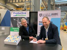 Richard Nevil (left) commercial director of Productive Machines, pictured with Matt Farnsworth, commercial director of the AMRC.